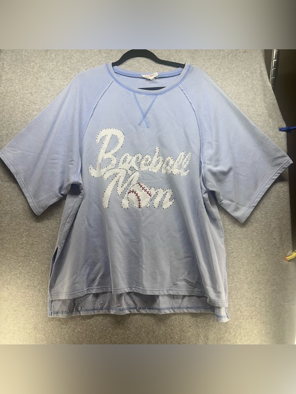 Fantastic Fawn Light Lavender "Baseball Mom" Short Sleeve Tee